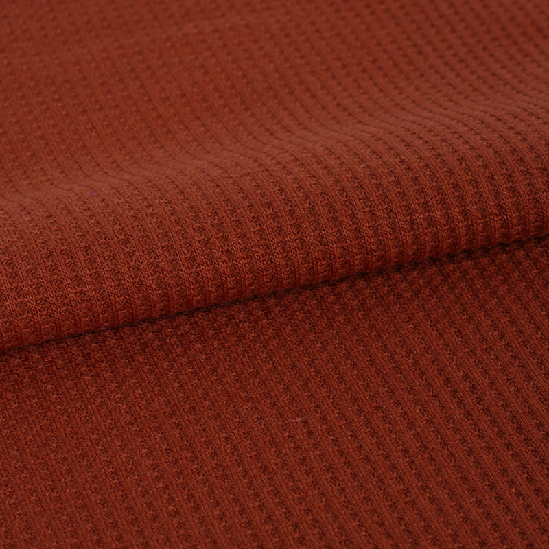 Tela de waffle marrón orgánica