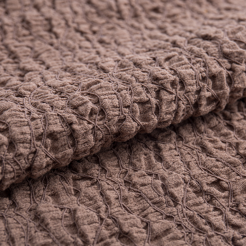 Tela elástica de nailon y algodón arrugada